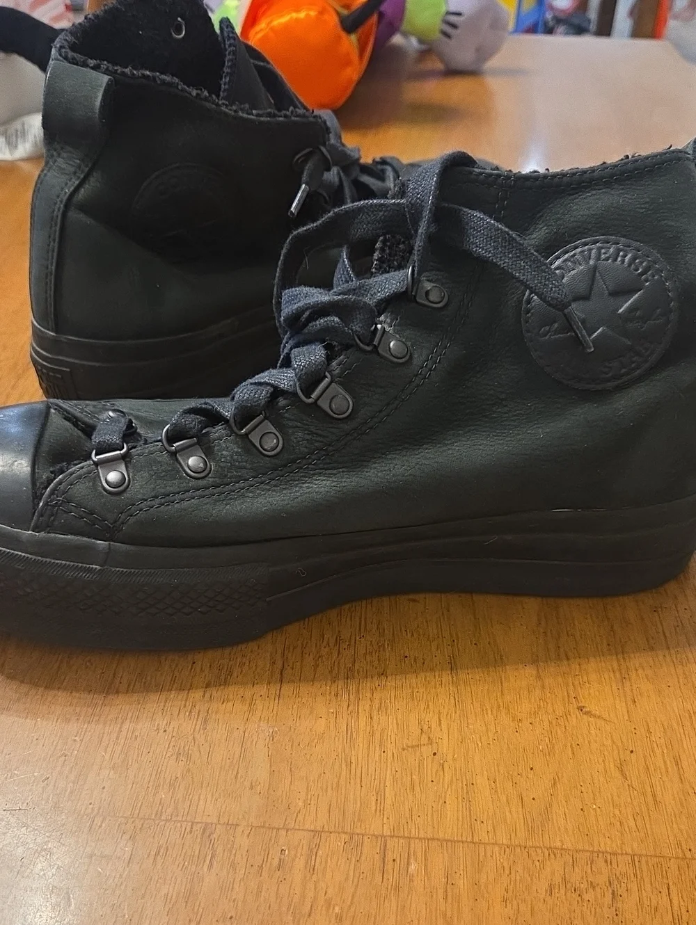 Men's Black High-Top Converse Boots